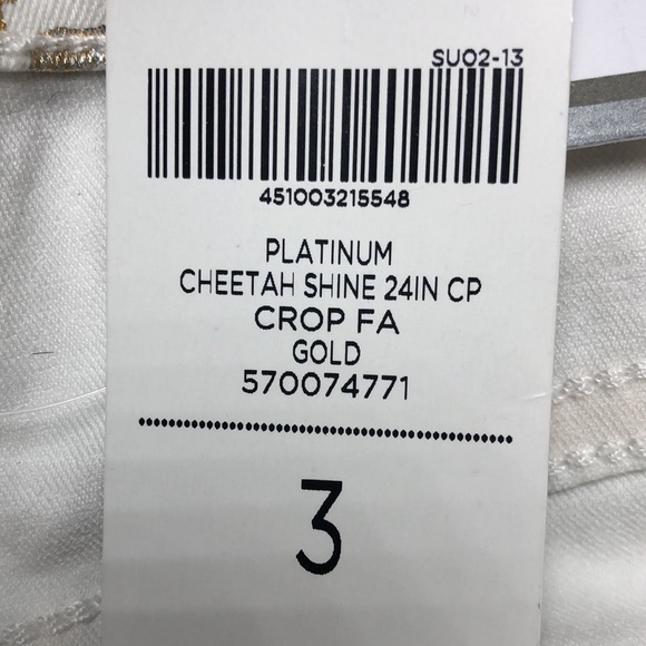 Chico’s Platinum Denim Women’s Cheetah Crop 3 - Picture 8 of 12
